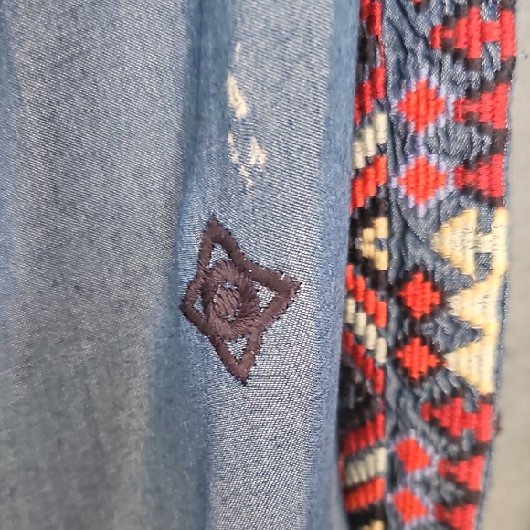 Johnny Was Piper Shirt Tail Kimono Boho Embroidered  Large Preowned - Picture 10 of 14